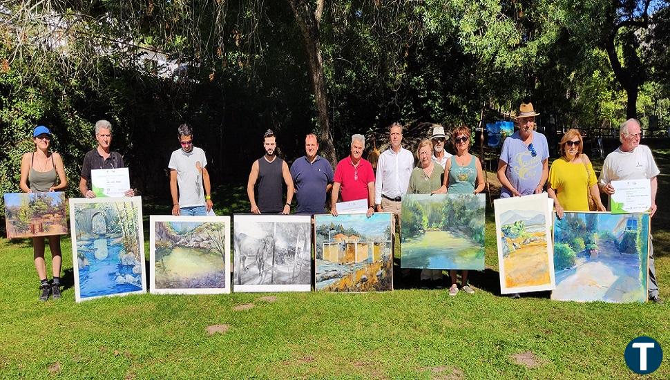 Juan Antonio Piedrahita, ganador del I Certamen de Pintura Rápida 'paisaje y entorno de Venero Claro'