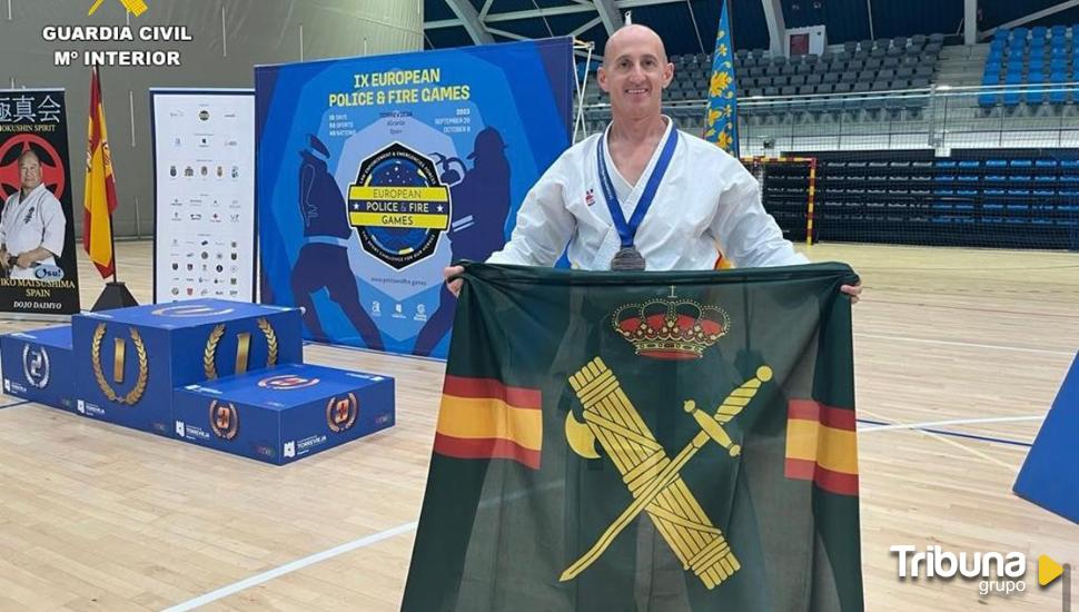 Un Guardia Civil de Ávila, tercero en el Europeo de Karate de Policías y Bomberos