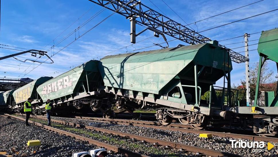 Interrumpida la circulación ferroviaria en Arévalo por descarrilamiento de ocho vagones de un mercancías