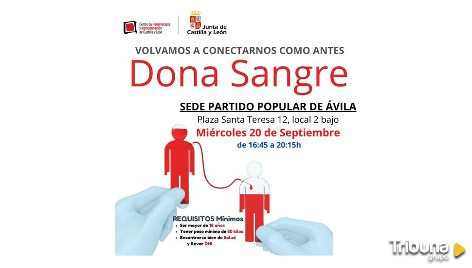 El PP de Ávila organiza una jornada de donación de sangre en su sede provincial