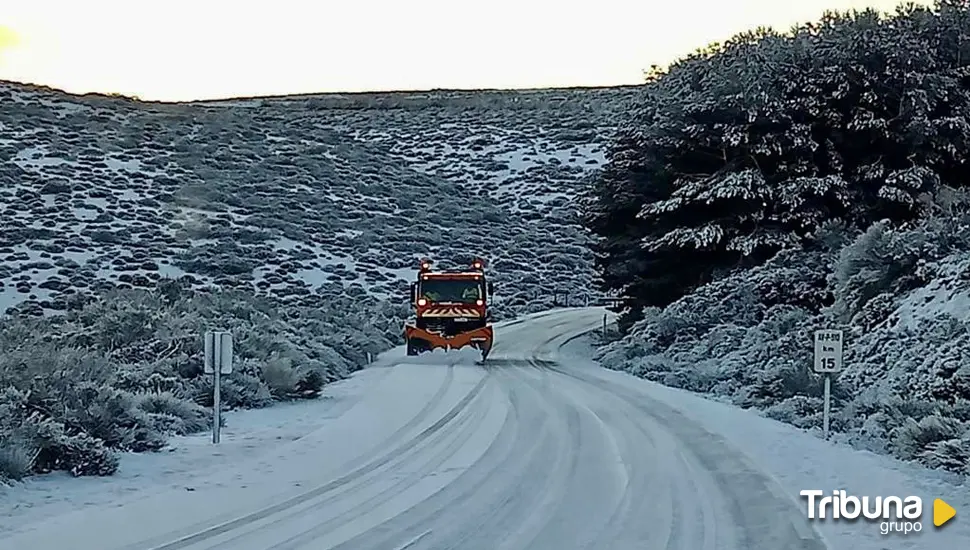 La nieve obliga a actuar en 572 km de la red provincial