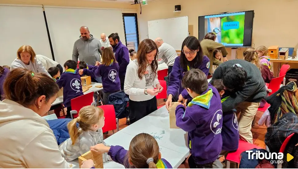 Taller de cajas nido, primera actividad medioambiental