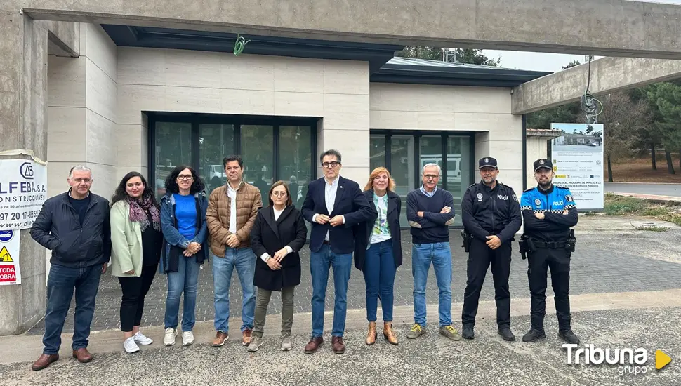 Visita a las obras de la nueva sede de la Policía Local en Las Navas