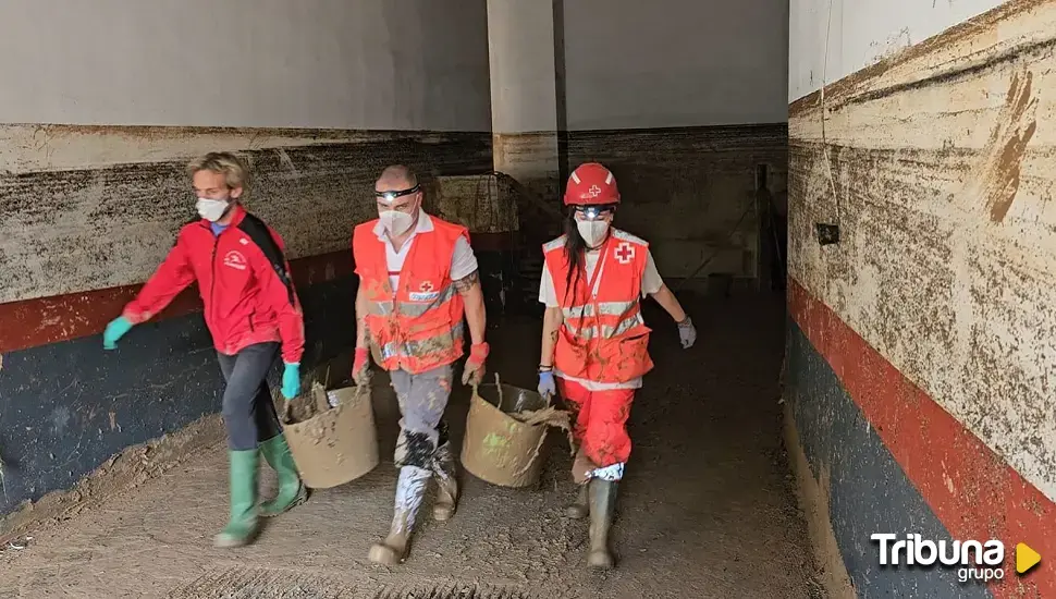 Diez voluntarios de Cruz Roja en Ávila, en los municipios afectados por la DANA