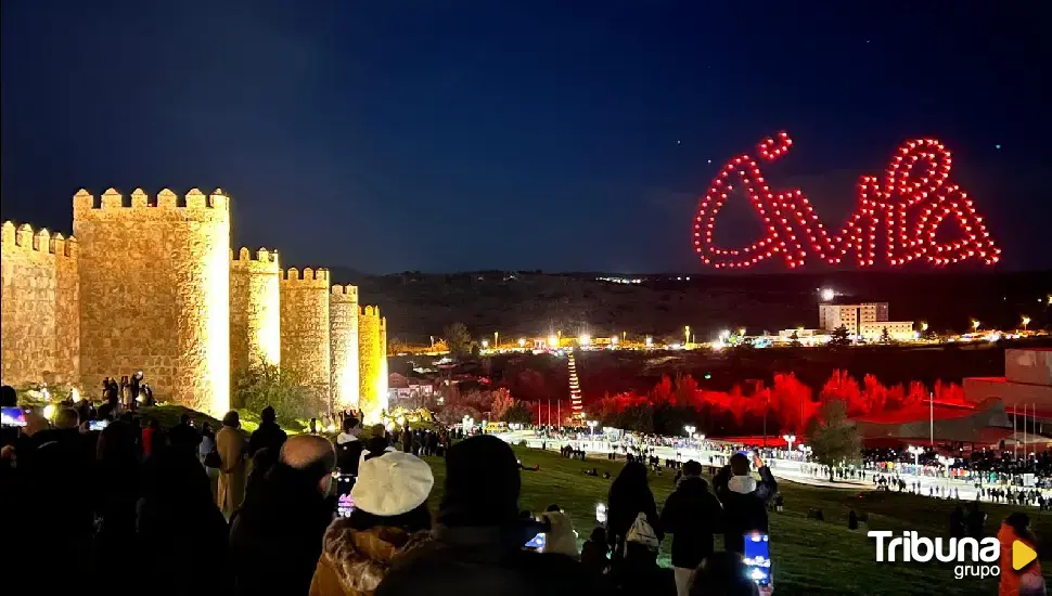 Drones en el cielo de Ávila celebran 30 años de Patrimonio Mundial