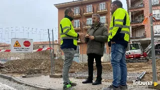 Inicio de los trabajos del Plan Aceras en la plaza del Rollo