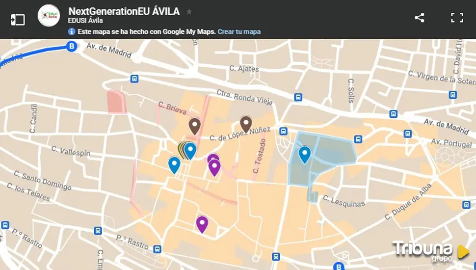Mapa web con las actuaciones realizadas con fondos NextGenerationEU