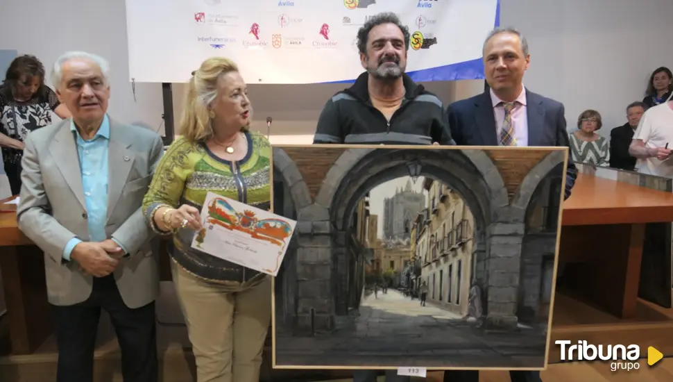 Pedro Cebrián Menéndez, primer premio del Certamen de Pintura Rápida Ciudad de Ávila