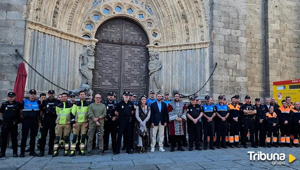 Efectivos del dispositivo de seguridad de las Jornadas Medievales