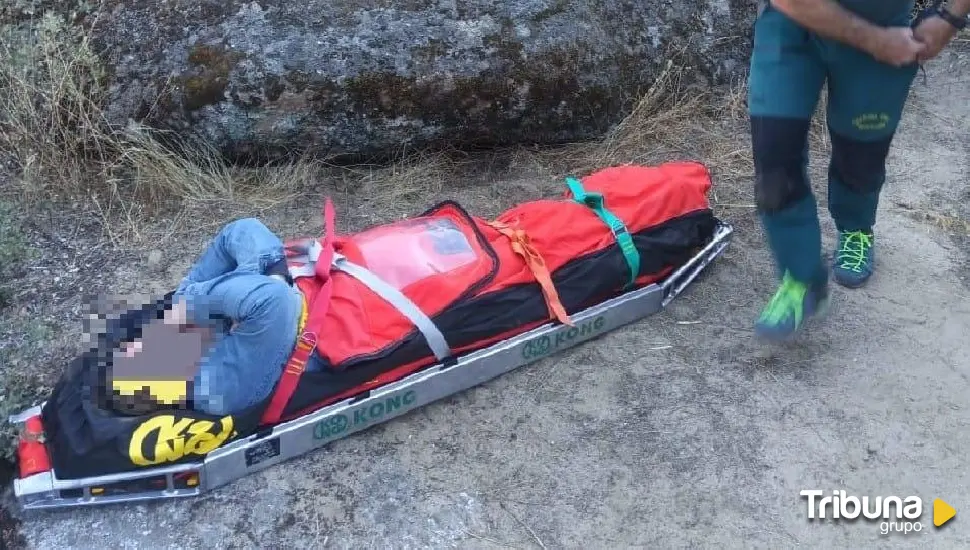 Rescatada una senderista accidentada junto al Puente de La Fonseca de La Horcajada