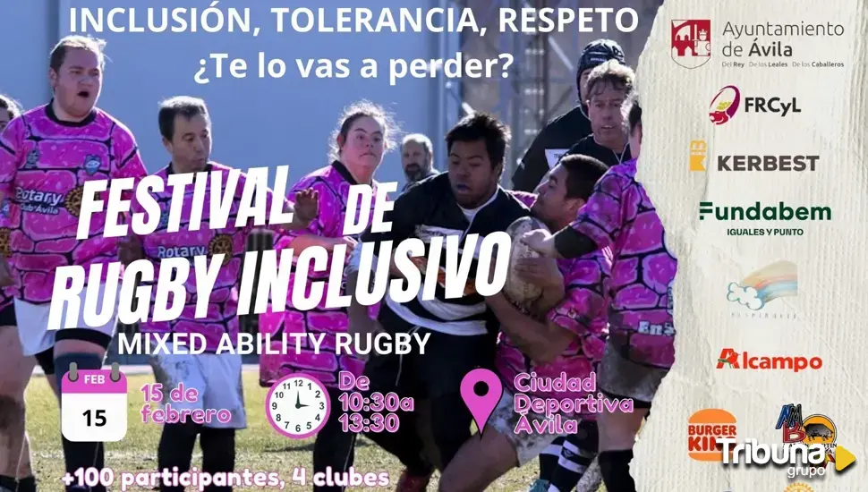 Cerca de 150 participantes en el Festival de Rugby Inclusivo de CyL