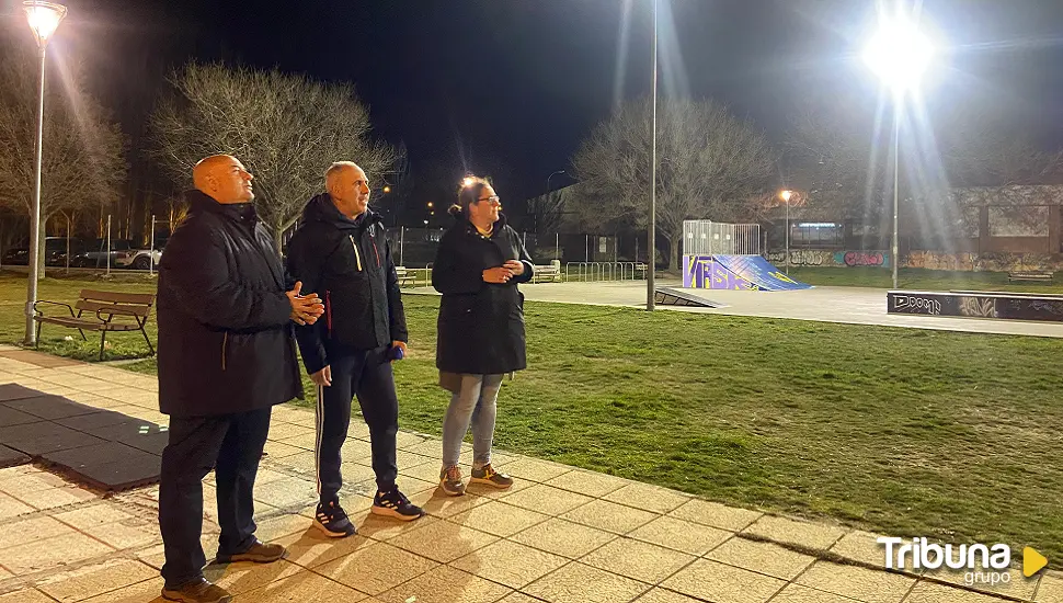 Iluminación más eficiente en la pista de Skate de la Ribera del Adaja