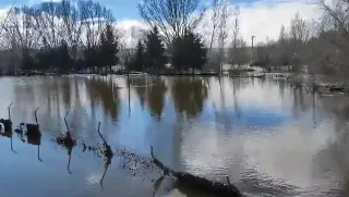 Efectos de la borrasca Jana en el entorno del Adaja en Ávila